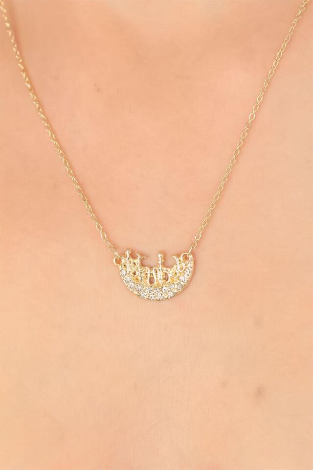 Zirkon Taşlı Bayan Kolye