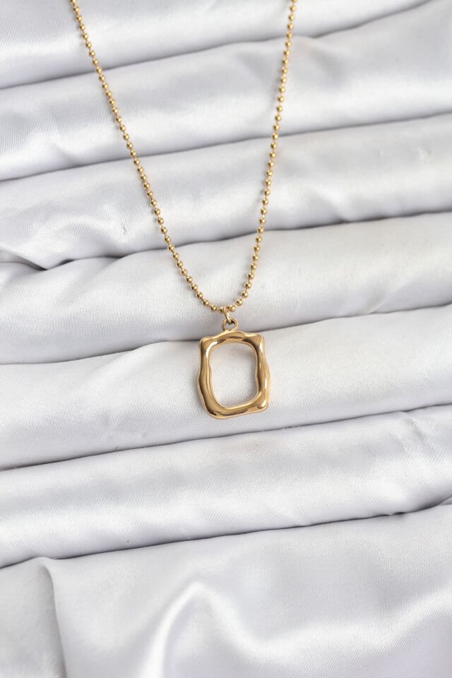 316L Çelik Zincir Gold Renk Model Kadın Kolye