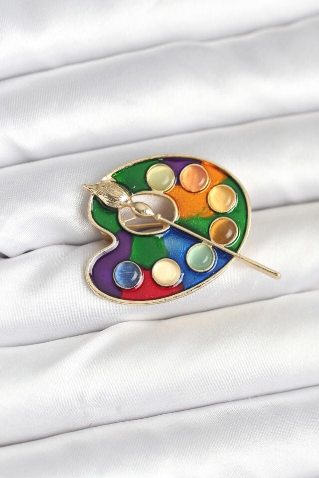 Ressam Paleti Model Broş