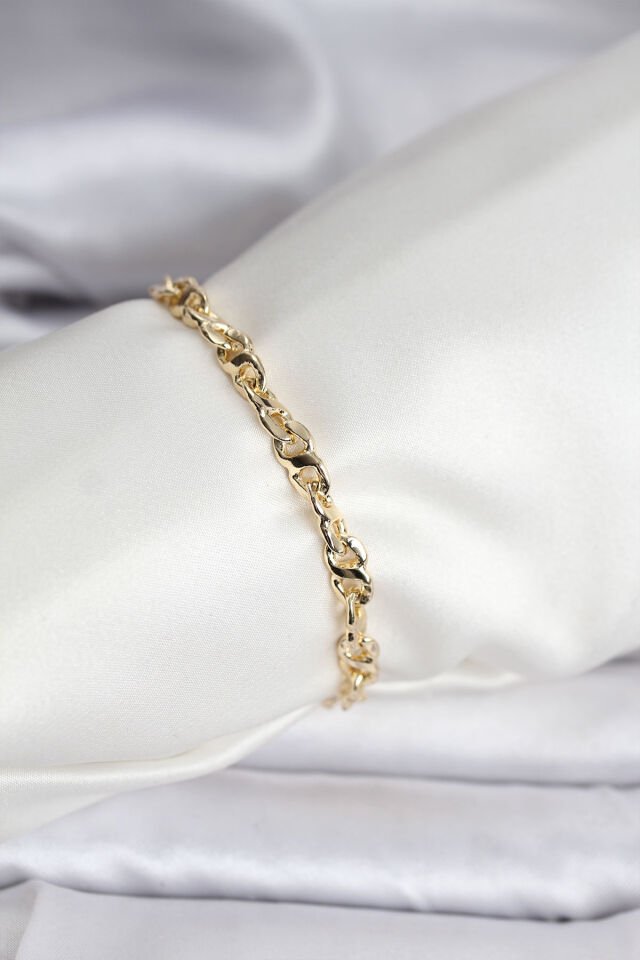 14K Gold Renk Kaplama Zincir Model CM Kadın Bileklik