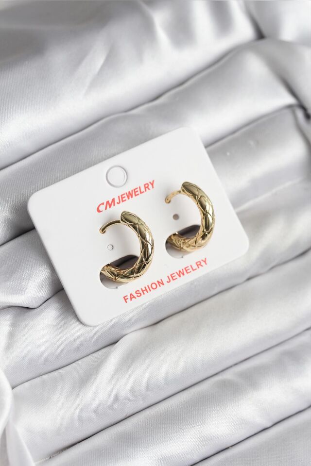 14K Gold Renk Kaplama CM Kadın Küpe