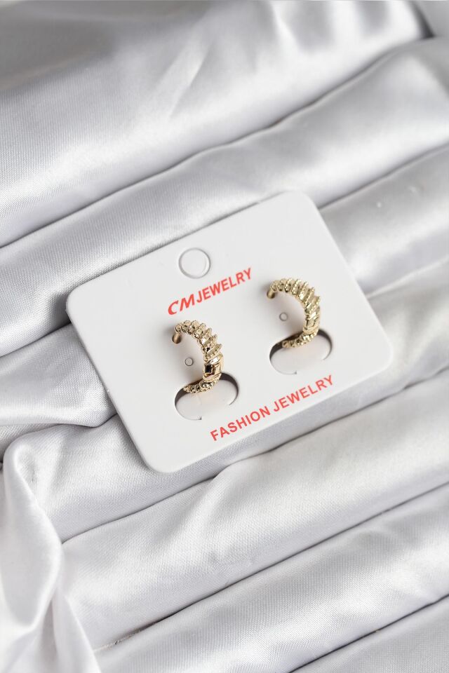 14K Gold Renk Kaplama CM Kadın Küpe