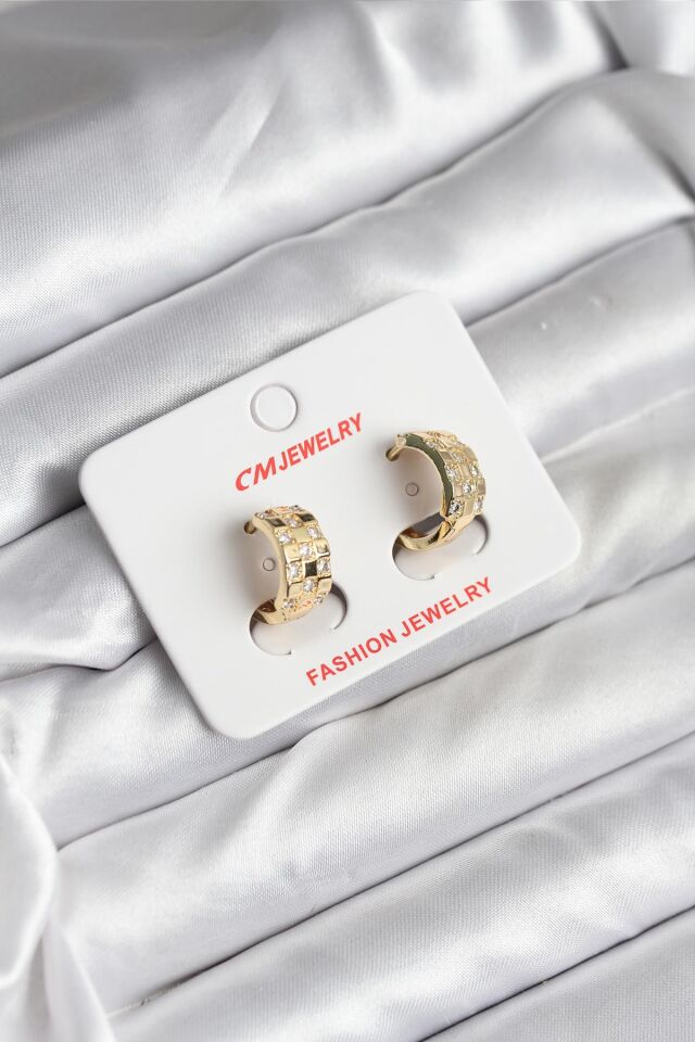 14K Gold Renk Kaplama CM Kadın Küpe