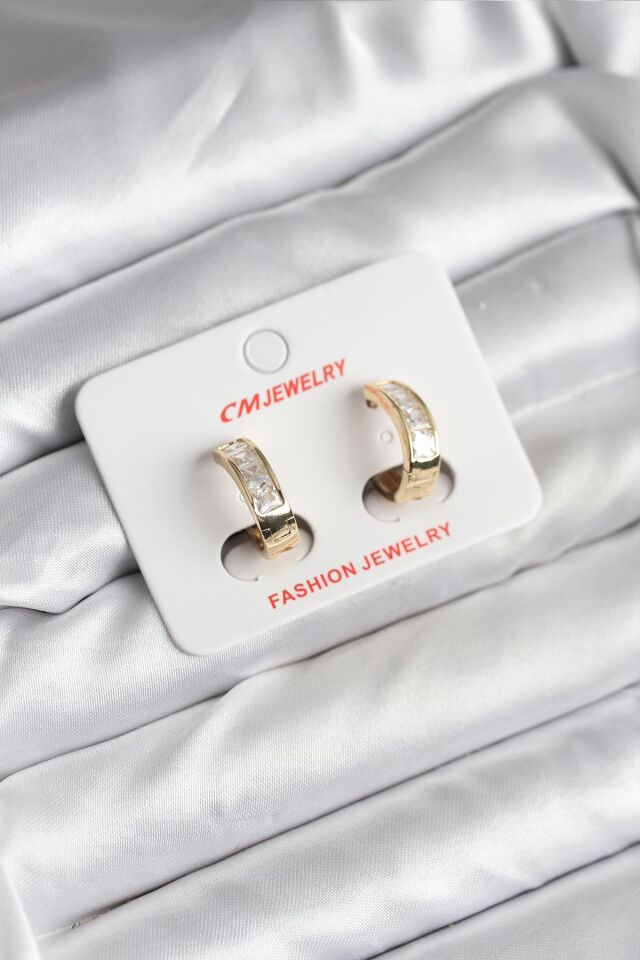 14K Gold Renk Kaplama CM Kadın Küpe