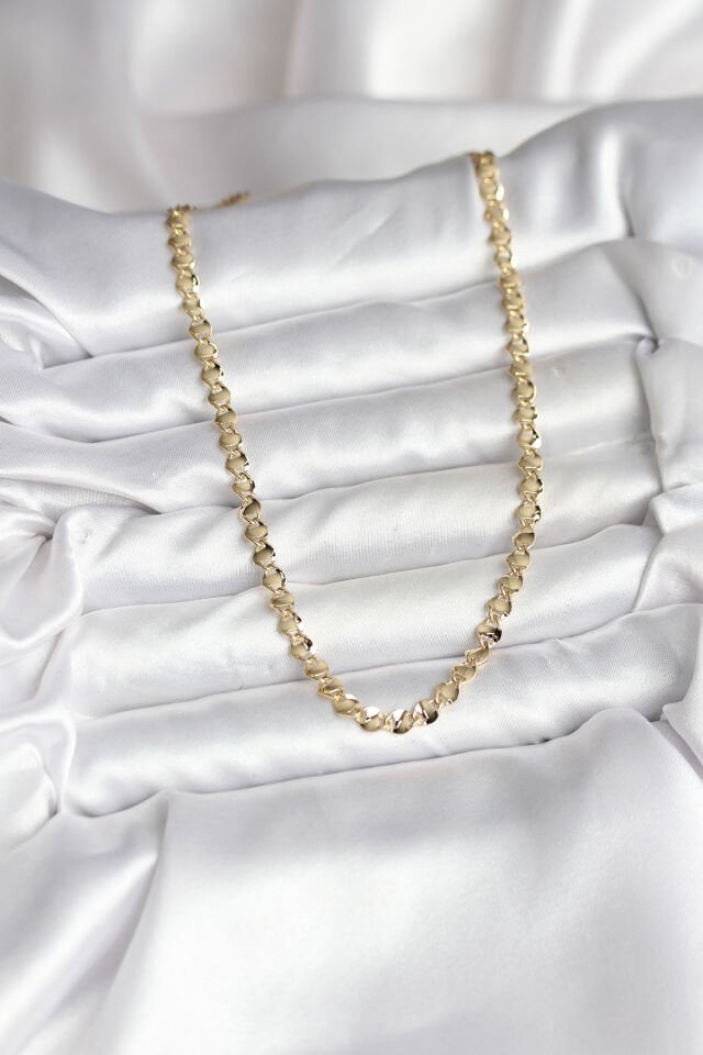 14K Gold Renk Kaplama Zincir Model CM Kadın Kolye