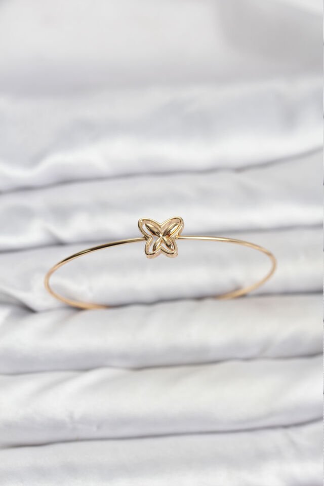 Kelebek Model Gold Renk Bileklik