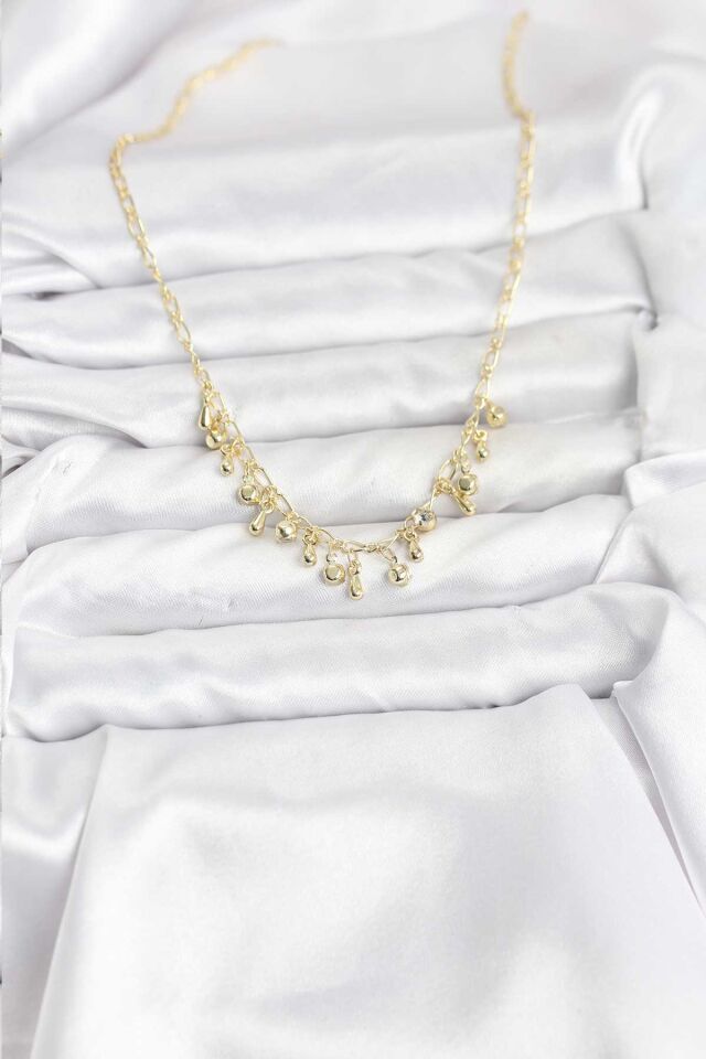 316L Çelik Zincir Gold Renk Kadın Kolye