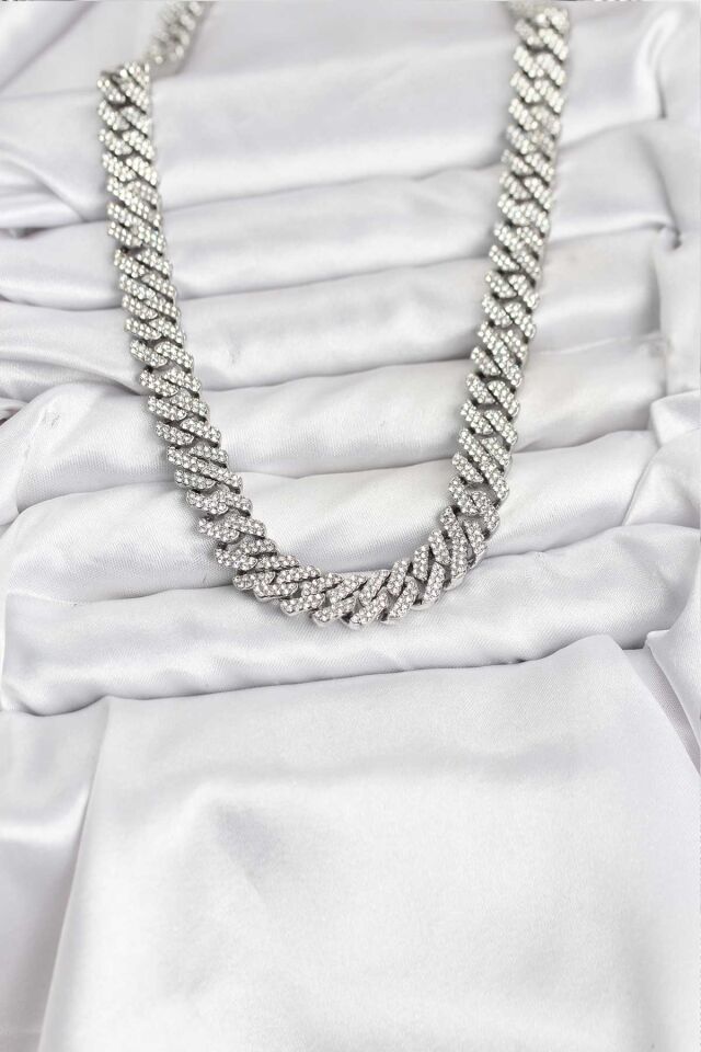 Pirinç Cuba Chain Gurmet Model Kolye