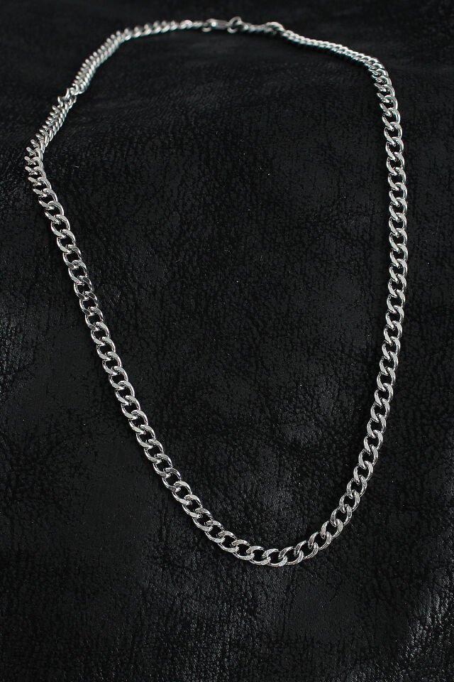 316L Çelik Klasik Zincir Model Gümüş Renk Erkek Kolye