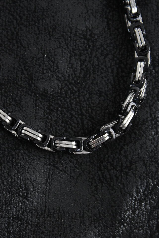 316L Çelik Kral Zincir Model Gümüş Renk Erkek Kolye