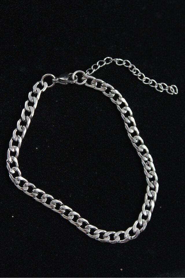 316L Çelik Klasik Model Gümüş Renk Erkek Bileklik