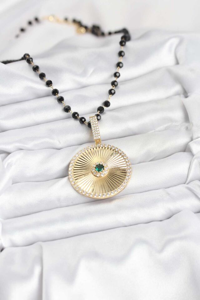 316L Çelik Zincir Kristal Boncuklu Kadın Kolye