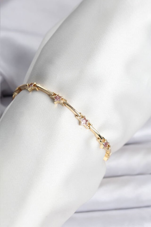 Yıldız Model Gold Renk Pirinç Bileklik